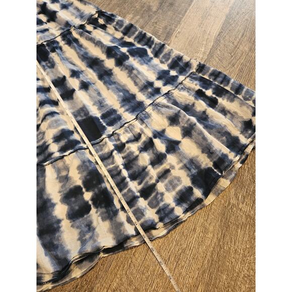 Eighty eight premium boutique tiered tiedye maxi skirt Women medium boho cottage - Picture 2 of 6